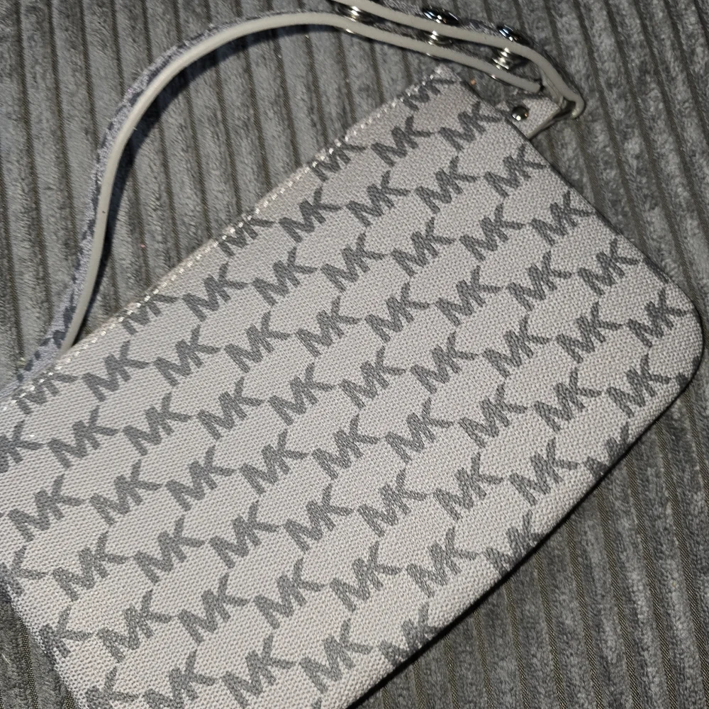 Michael Kors Gray MK Signature Chain-Handle Crossbody/belt bag